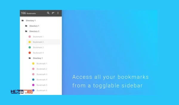 افزونه Bookmark Sidebar